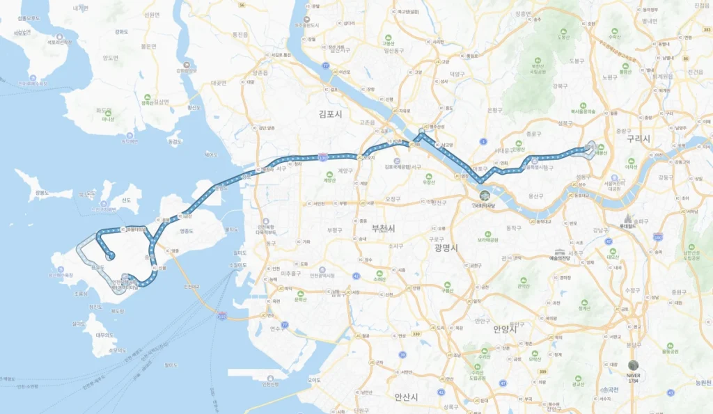 6002번 공항버스 전체노선ㄷ